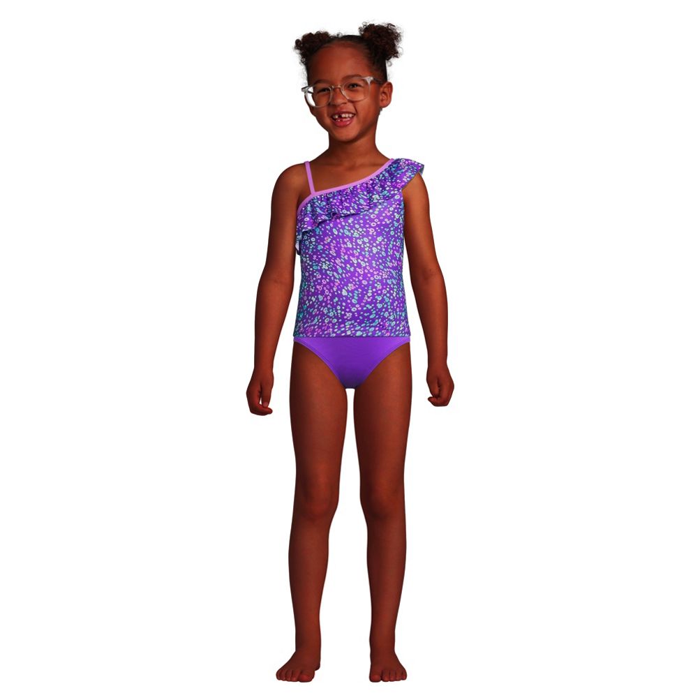 One Piece Kids Swimsuit Custom Matching Flower Girls Swimsuits, 7Y / Red
