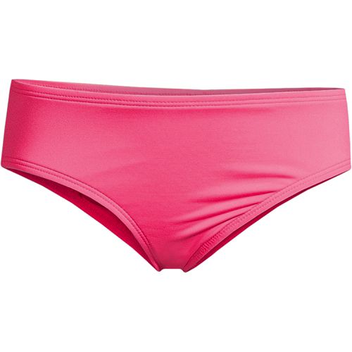 Women's Plus Size Chlorine Resistant Piped Mid Waist Bikini Bottoms