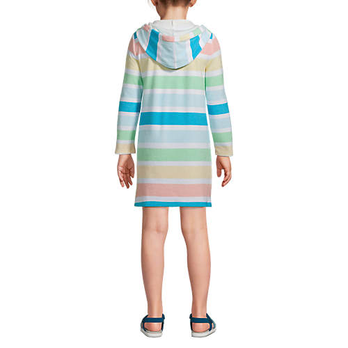 Kids Long Sleeve Hooded Front Pocket Terry Cloth Swimsuit Cover-Up - Secondary