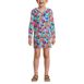 Kids Long Sleeve Hooded Front Pocket Terry Cloth Swimsuit Cover-Up, Front