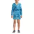 Kids Long Sleeve Hooded Front Pocket Terry Cloth Swimsuit Cover-Up, Front