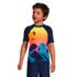 Boys Husky Short Sleeve Crew Neck UPF 50 Swim Rash Guard, Front
