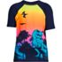 Boys Husky Short Sleeve Crew Neck UPF 50 Swim Rash Guard, Front