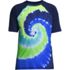 Boys Husky Short Sleeve Crew Neck UPF 50 Swim Rash Guard, Front