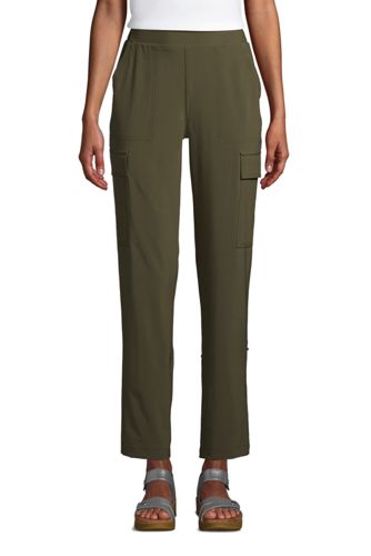 Women's High Rise Pull On Adjustable Length Cargo Trousers
