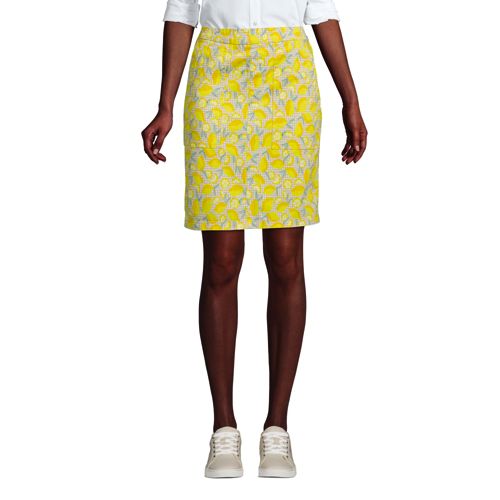 Women's Mid Rise Elastic Waist Pull On Chino Skort - image 2