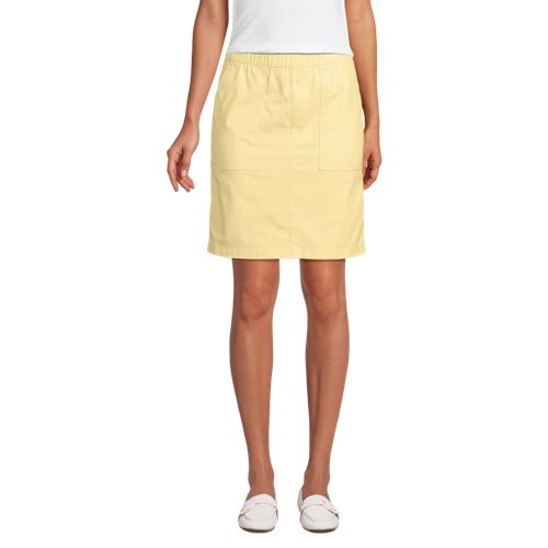 Women's Mid Rise Elastic Waist Pull On Knockabout Chino Skort | Lands' End