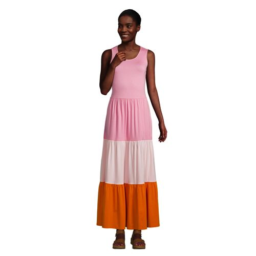 Women's Sleeveless Tiered Maxi Dress