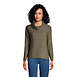 Women's Long Sleeve Textured Cowl Neck Sweatshirt, Front