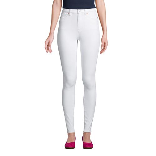 High Waist Leggings-Jeans mit Stretch in Weiß für Damen