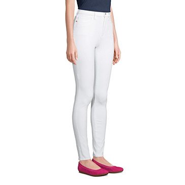 High Waist Leggings-Jeans mit Stretch in Weiß für Damen image number 1