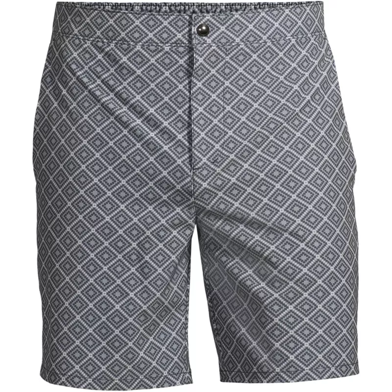 Men's Lined 7" Hybrid Swim Shorts, Front