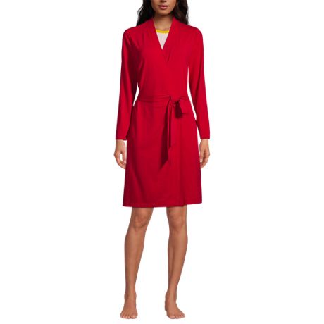Lands End Womens Quilted Cotton Robe 