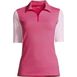 Women's Moisture Wicking UPF Sun Elbow Sleeve Zip Front Polo Shirt, Front