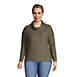 Women's Plus Size Long Sleeve Textured Cowl Neck Sweatshirt, Front