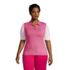 Women's Plus Size Moisture Wicking UPF Sun Elbow Sleeve Zip Front Polo Shirt, Front