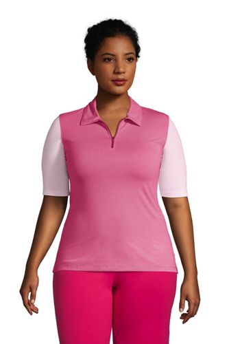 Women's 3/4 Sleeve V Neck Golf Shirts Moisture Wicking Performance