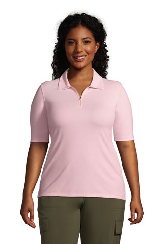 plus size pink polo shirt