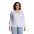 Women's Plus Size Long Sleeve V-Neck Button Front Top, Front