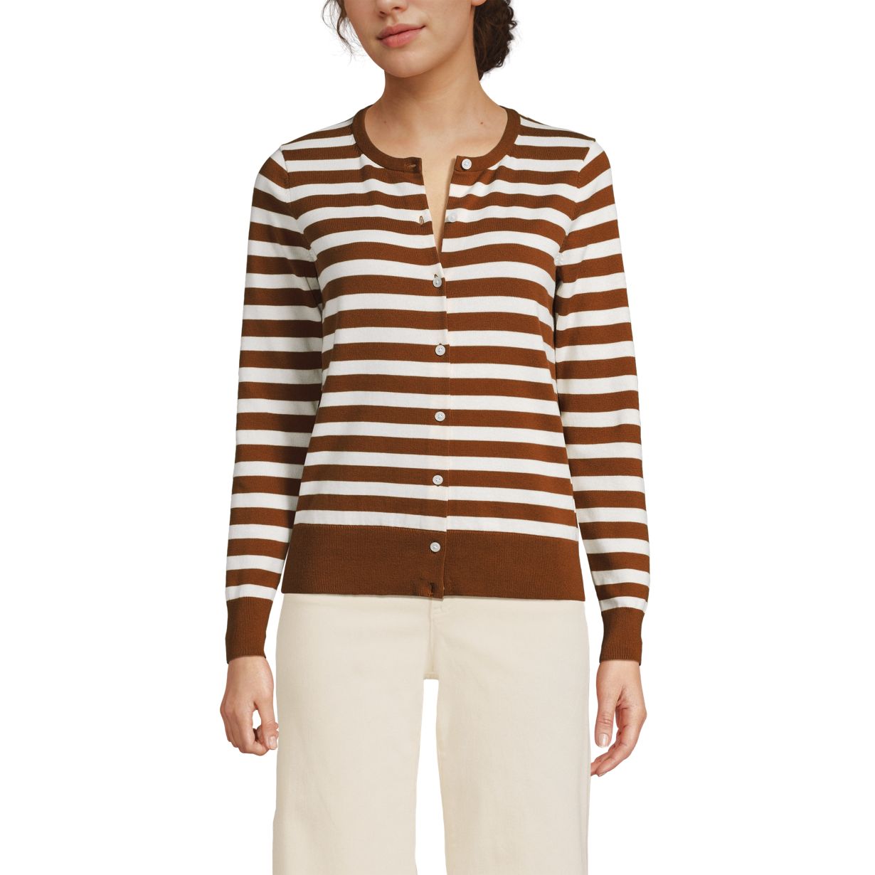 Women's Fine Gauge Cotton Cardigan Sweater