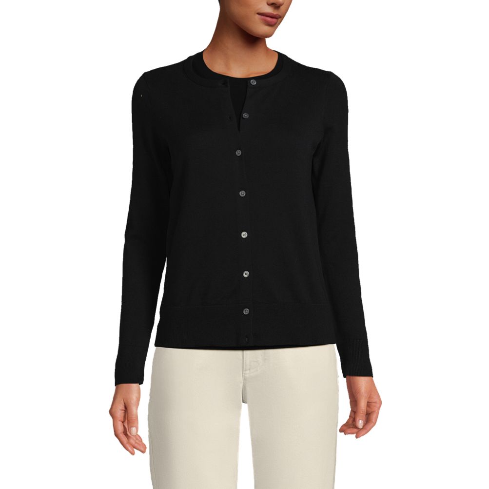 Women's Fine Gauge Cotton Cardigan Sweater