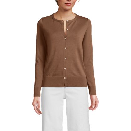 Women's Fine Gauge Cotton Cardigan Sweater - image 2