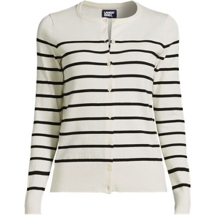 Women's Fine Gauge Cotton Cardigan Sweater - primary