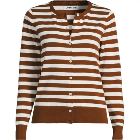 Women's Petite Fine Gauge Cotton Cardigan Sweater - primary