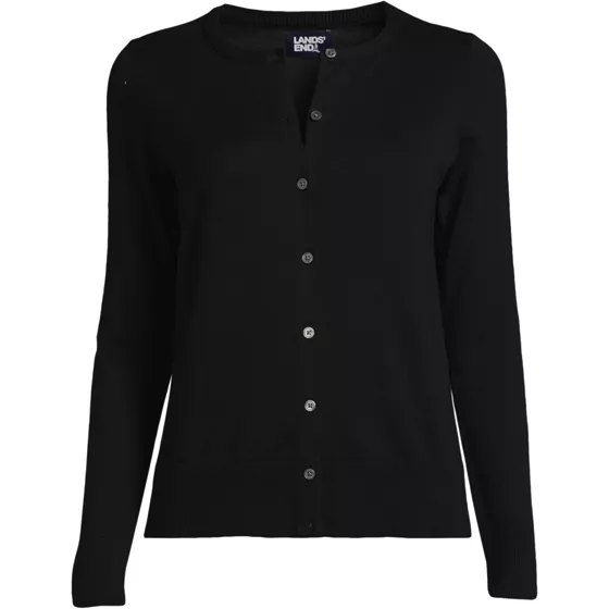 Women's Plus Size Fine Gauge Cotton Cardigan Sweater - primary