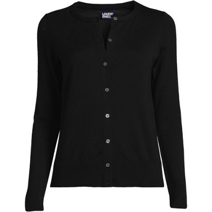 Women's Plus Size Fine Gauge Cotton Cardigan Sweater - primary