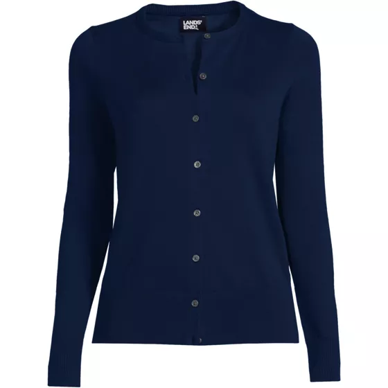 Women's Fine Gauge Cotton Cardigan Sweater - primary