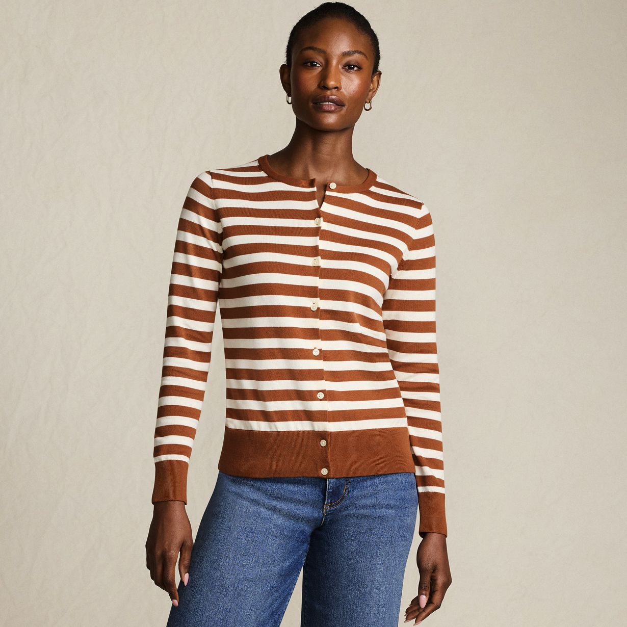 Women's Fine Gauge Cotton Cardigan Sweater