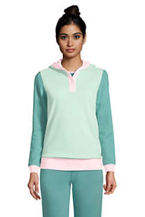 Women's Long Sleeve Serious Sweats Button Hoodie, Front