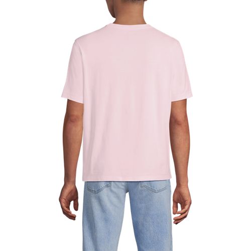  Lands' End Supima Kurzarm-shirt Mit Rundhalsausschnitt, Herren, Größe:48-50 Regular, Pink, Baumwolle, By Lands' End 