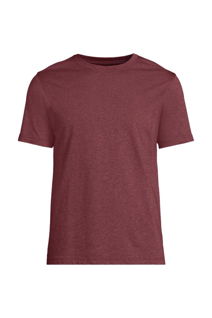 Lands' End Men's Short Sleeve Cotton Supima Tee In Pink