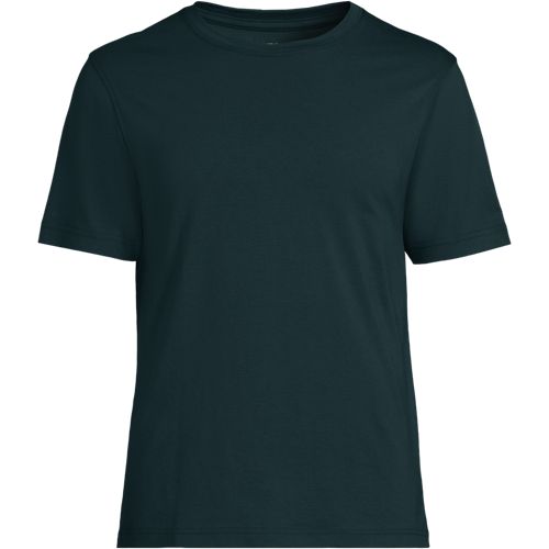Supima Crew Neck T-Shirt, Men, size: XL, regular, Green, Cotton, by Lands' End