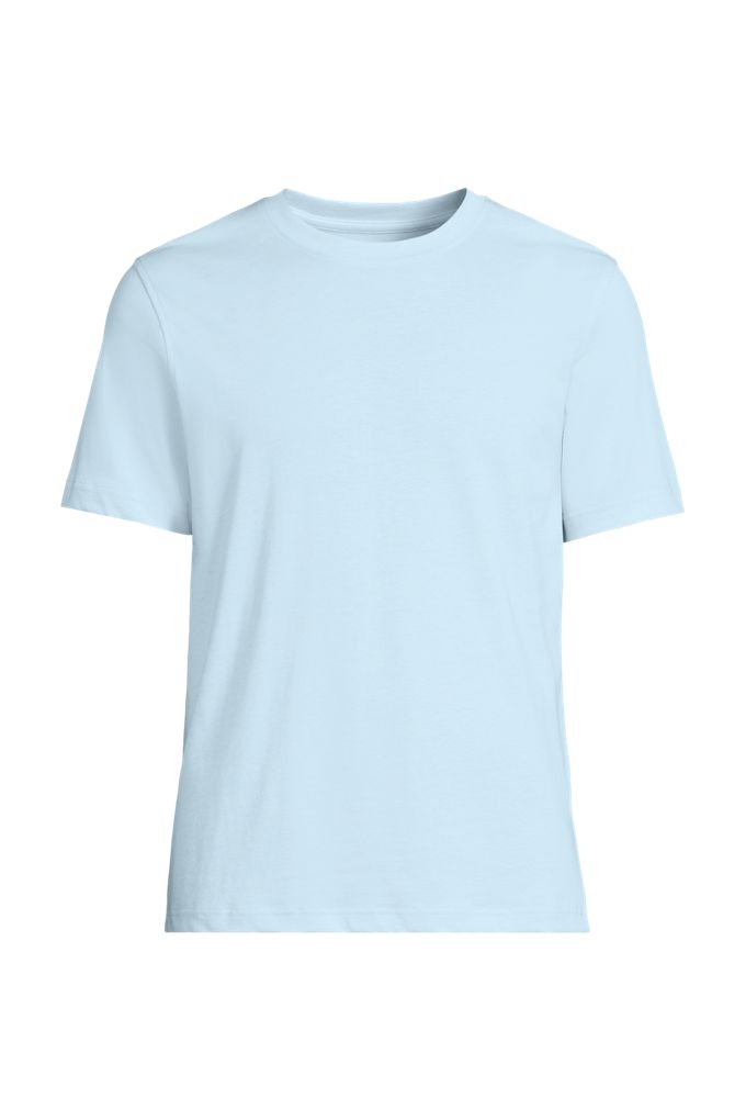 Lands' End Men's Tall Short Sleeve Cotton Supima Tee In Blue