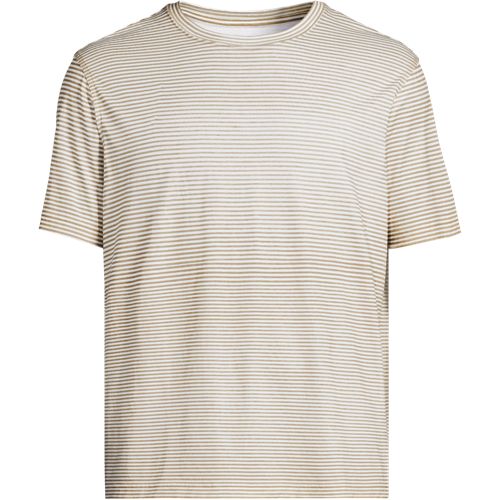 Supima Crew Neck T-Shirt, Men, size: M, regular, Ivory, Cotton, by Lands' End