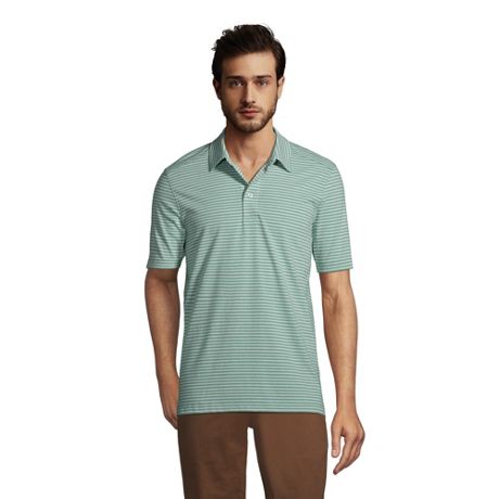 N.Peal Cashmere Ribbed-hem Polo Shirt in Green for Men Mens Clothing T-shirts Polo shirts 