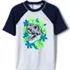 Boys Short Sleeve Crew Neck Graphic UPF 50 Swim Rash Guard, Front