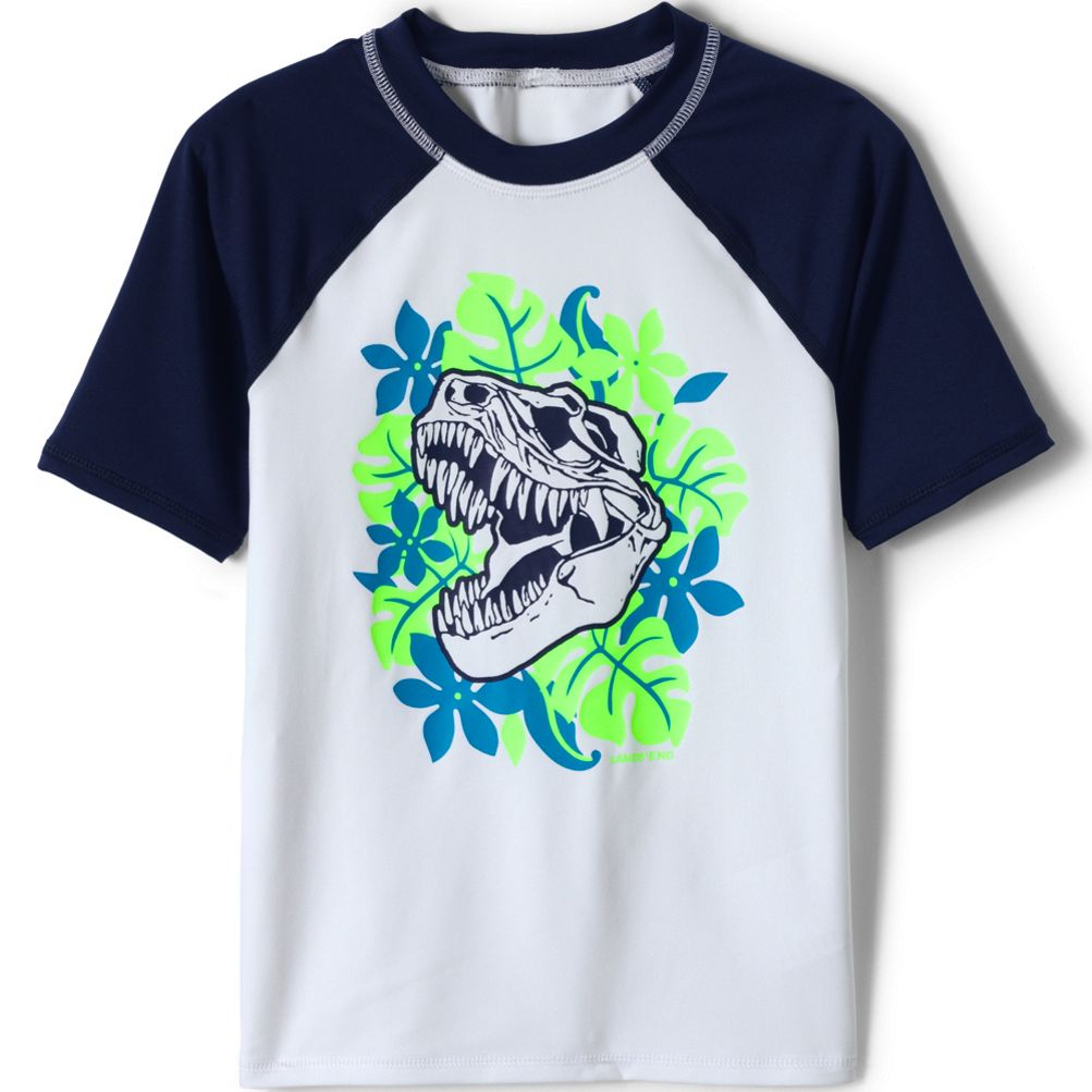 Rash★ Boys Short Sleeve Crew Neck Graphic UPF 50 Swim Rash Guard
