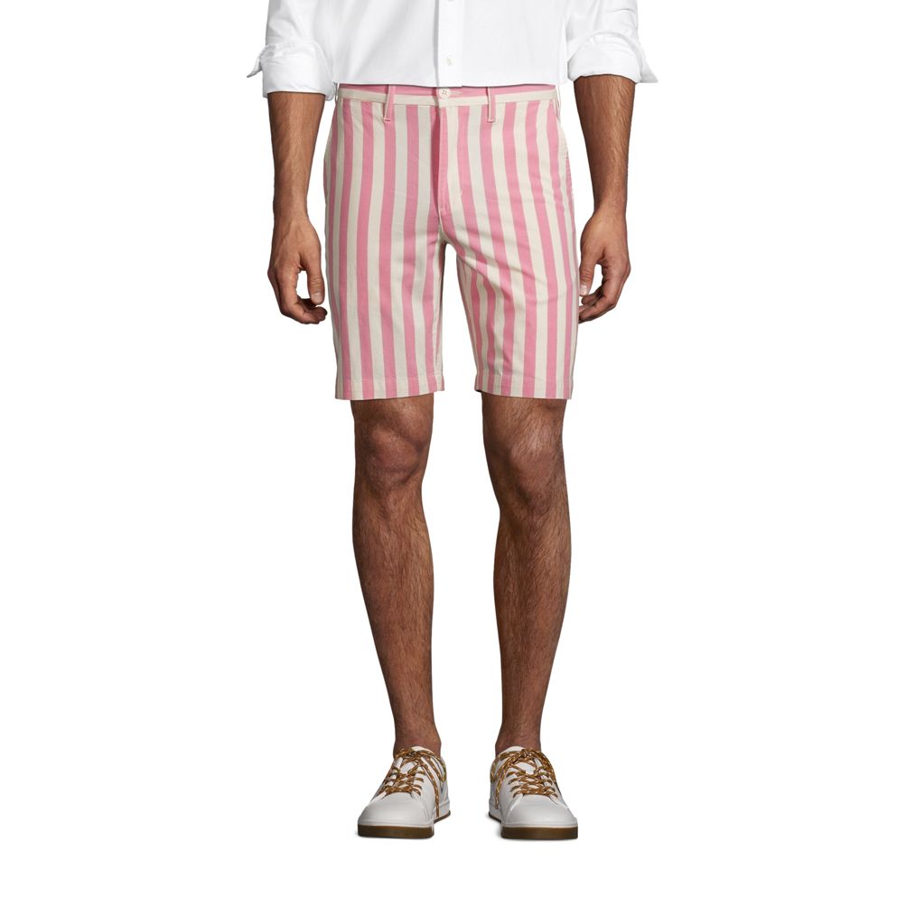 Men's 9 Striped Classic Fit Stretch Knockabout Chino Shorts