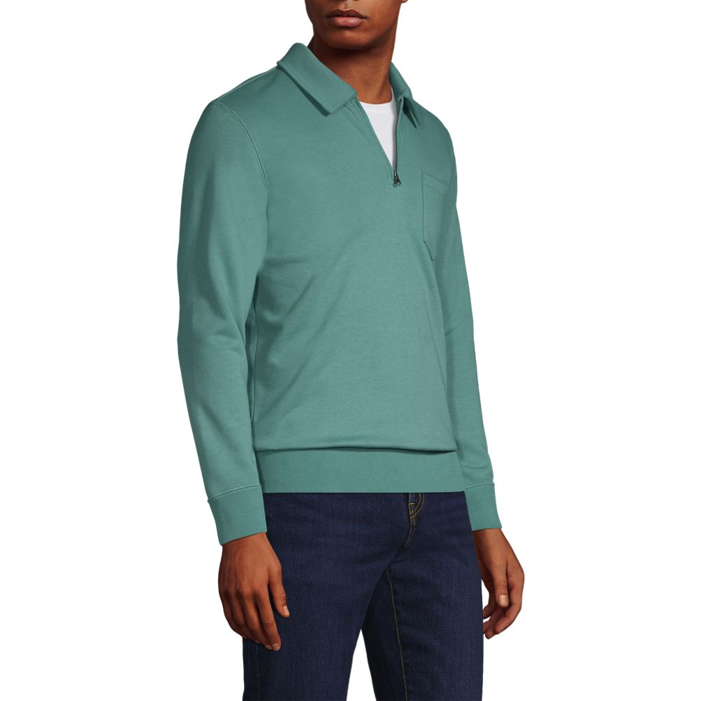 Men's Ventilate Relaxation PoloShirt Pure Color Lapel Zipper Men's