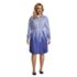 Women's Plus Size Cotton Poplin Button Front Shirt Dress, Front