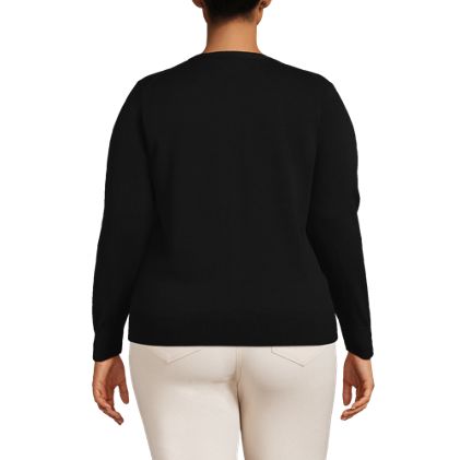 Women's Plus Size Fine Gauge Cotton Cardigan Sweater - image 2