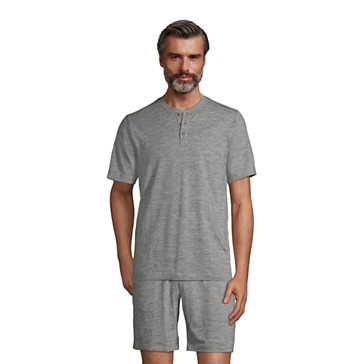 Kurzärmeliges Komfort-Henley-Shirt für Herren im Classic Fit image number 8