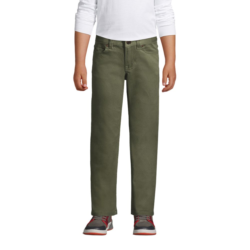 Boys Iron Knee Stretch 5 Pocket Pants | Lands' End