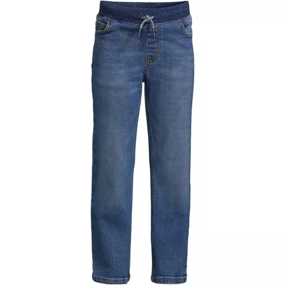 Boys Iron Knee Stretch Pull On Denim Jeans - primary