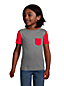 Kurzarm-Shirt mit Slub-Struktur und Colorblock für Jungen