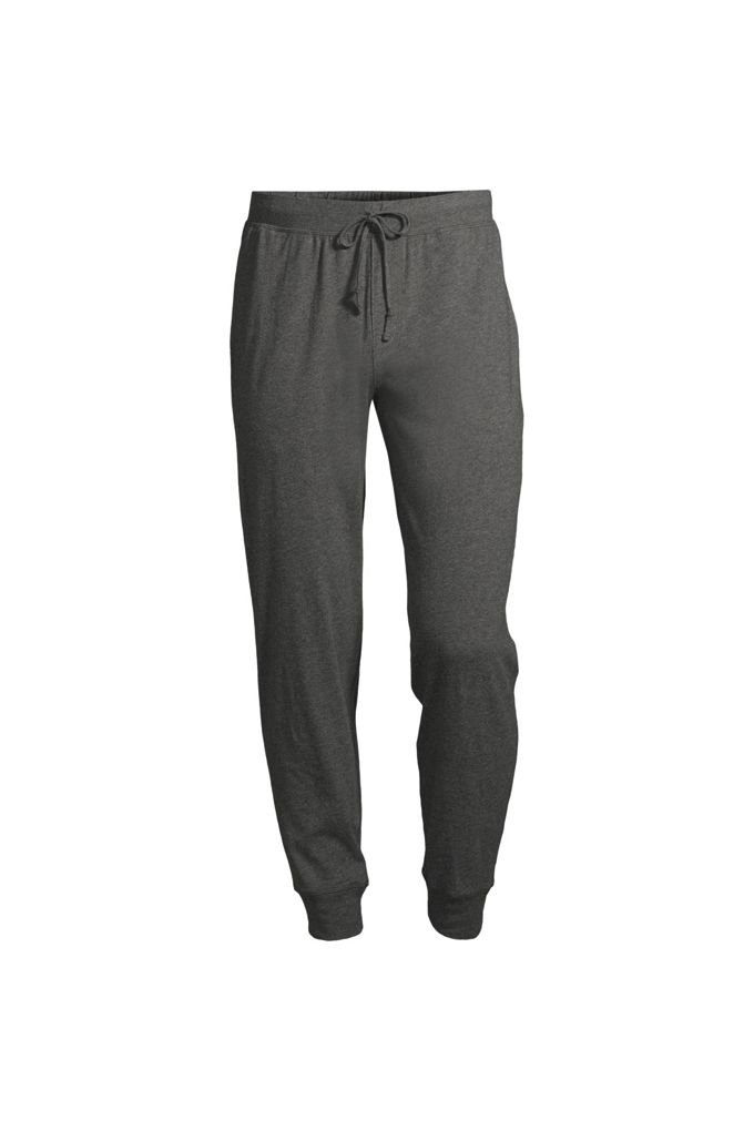 Lands' End Men's Big Knit Jersey Sleep Pajama Jogger In Gray